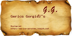 Gerics Gorgiás névjegykártya